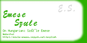 emese szule business card